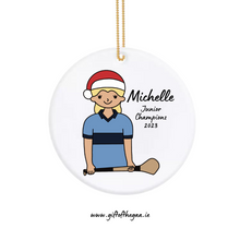 Load image into Gallery viewer, Camogie Player Decoration with Santa Hat / Band Jersey