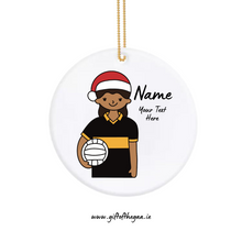Load image into Gallery viewer, Ladies Footballer with Santa Hat / Band Jersey
