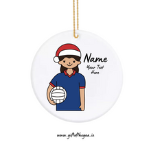 Load image into Gallery viewer, Ladies Footballer with Santa Hat / Plain Jersey
