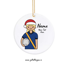 Load image into Gallery viewer, Ladies Footballer with Santa Hat / Sash Jersey