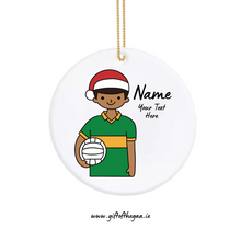 Load image into Gallery viewer, Footballer Decoration with Santa Hat / Band Jersey