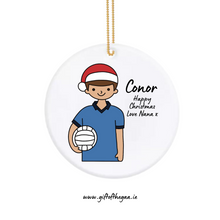 Load image into Gallery viewer, Footballer Decoration with Santa Hat / Plain Jersey