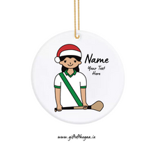 Load image into Gallery viewer, Camogie Player Decoration with Santa Hat / Sash Jersey