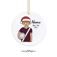 Load image into Gallery viewer, Footballer Decoration with Santa Hat / Sash Jersey