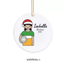 Load image into Gallery viewer, Ladies Footballer with Santa Hat / Band Jersey