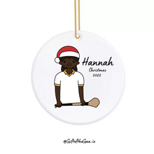 Load image into Gallery viewer, Camogie Player Decoration with Santa Hat / Plain Jersey