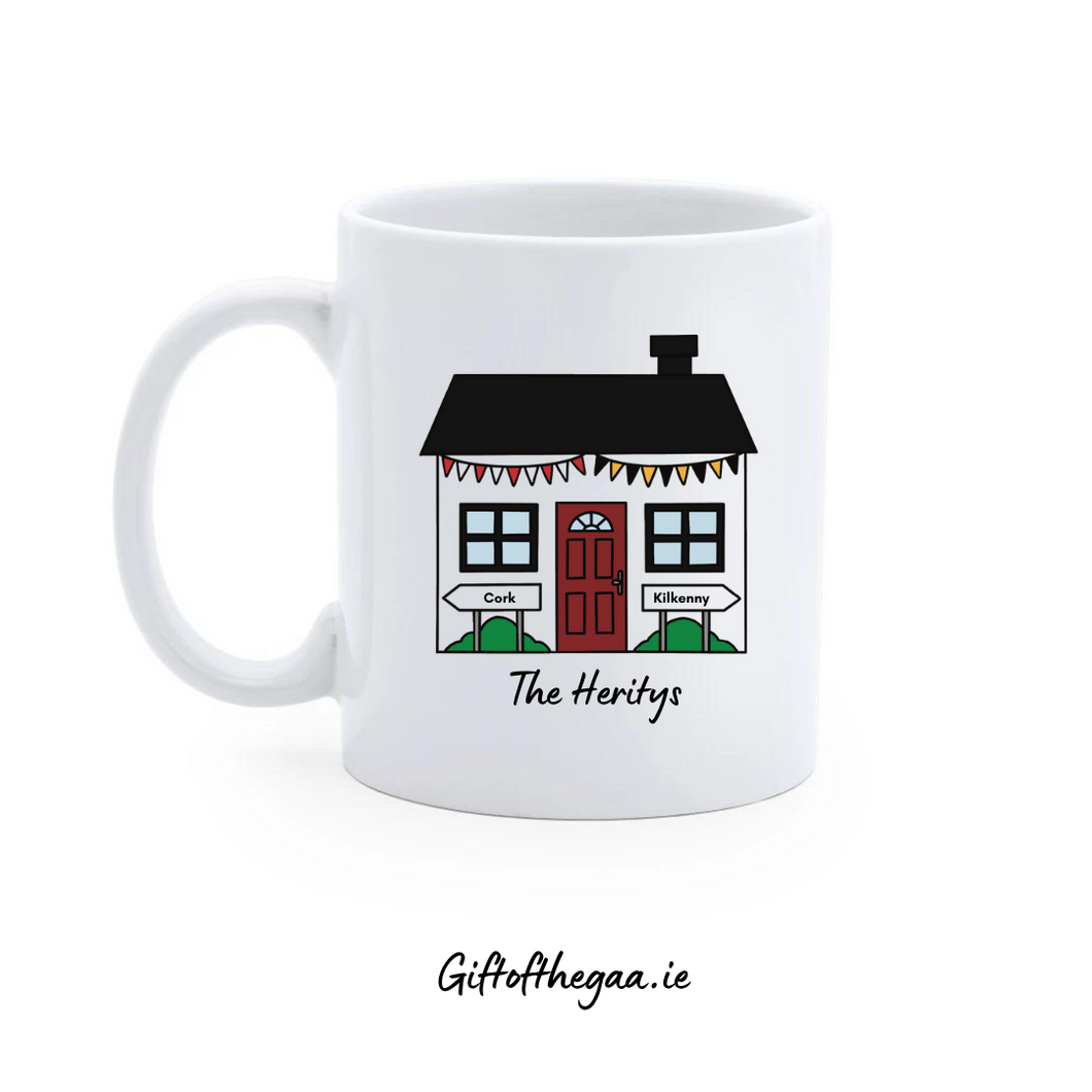 Home Mug with GAA bunting / 2 Club/County Colours