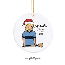 Load image into Gallery viewer, Camogie Player Decoration with Santa Hat / Band Jersey
