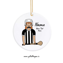 Load image into Gallery viewer, Camogie Player Decoration with Helmet / Vertical Stripe Jersey
