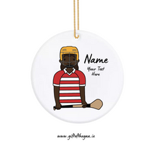 Load image into Gallery viewer, Camogie Player Decoration with Helmet / Horizontal Stripe Jersey
