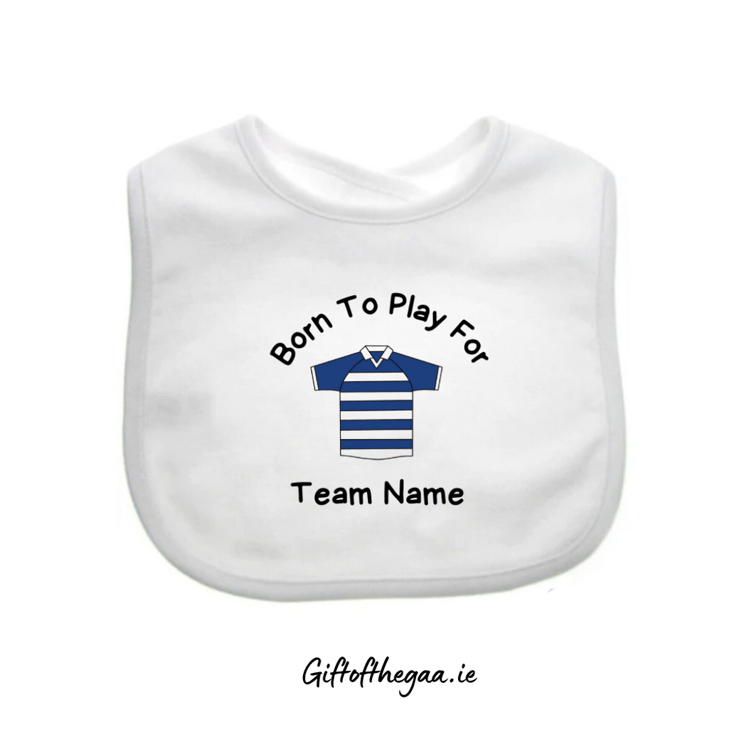 NEW! Personalised GAA Baby Bib / Horizontal Stripe Jersey