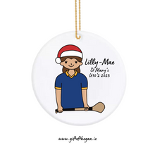 Load image into Gallery viewer, Camogie Player Decoration with Santa Hat / Plain Jersey
