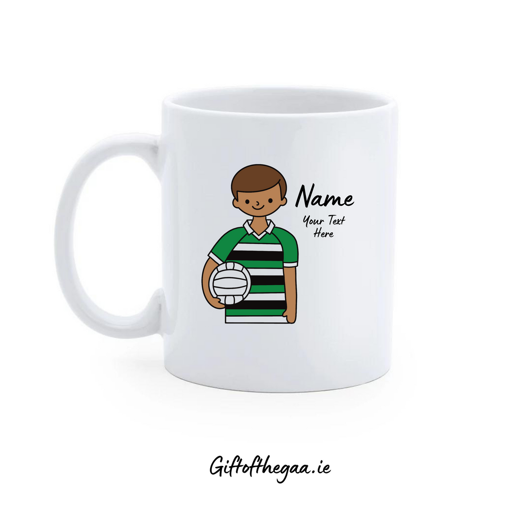 Footballer Mug / Horizontal Stripe Jersey