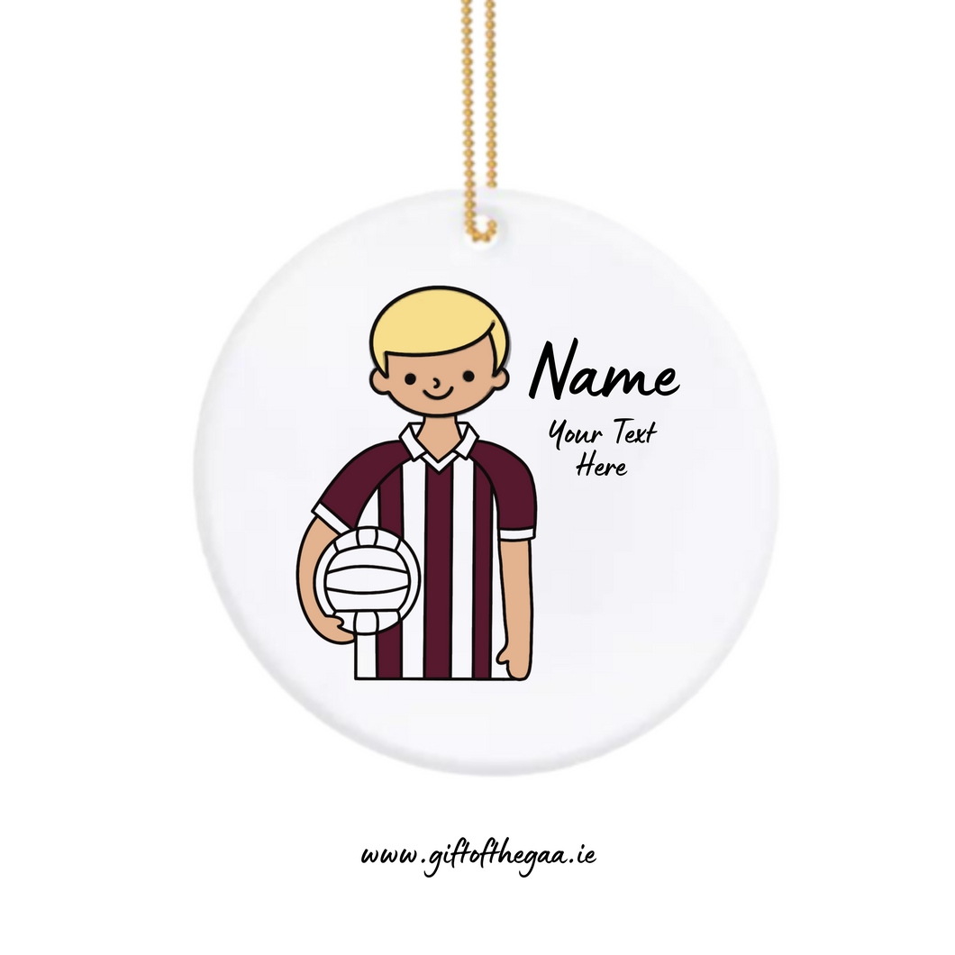 Footballer Decoration / Vertical Stripe Jersey