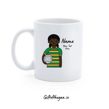 Load image into Gallery viewer, Ladies Footballer Mug / Horizontal Stripe Jersey
