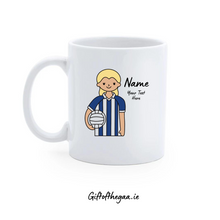 Load image into Gallery viewer, Ladies Footballer Mug / Vertical Stripe Jersey
