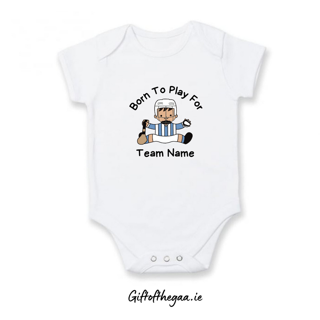 Personalised GAA Baby Vest / Baby Hurler Vertical Stripe Jersey