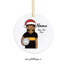 Load image into Gallery viewer, Ladies Footballer with Santa Hat / Band Jersey
