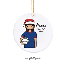 Load image into Gallery viewer, Ladies Footballer with Santa Hat / Plain Jersey
