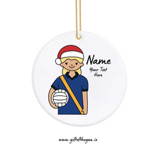 Load image into Gallery viewer, Ladies Footballer with Santa Hat / Sash Jersey
