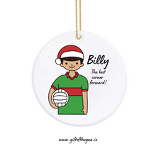 Load image into Gallery viewer, Footballer Decoration with Santa Hat / Band Jersey
