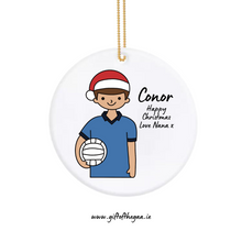 Load image into Gallery viewer, Footballer Decoration with Santa Hat / Plain Jersey
