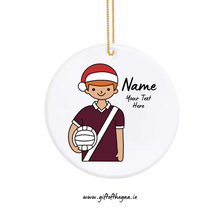 Load image into Gallery viewer, Footballer Decoration with Santa Hat / Sash Jersey
