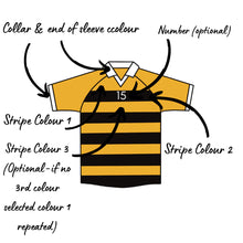 Load image into Gallery viewer, NEW! Personalised GAA Baby Bib / Horizontal Stripe Jersey
