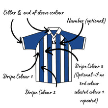 Load image into Gallery viewer, Personalised GAA Baby Vest / Baby Hurler Vertical Stripe Jersey
