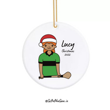 Load image into Gallery viewer, Camogie Player Decoration with Santa Hat / Band Jersey
