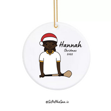 Load image into Gallery viewer, Camogie Player Decoration with Santa Hat / Plain Jersey
